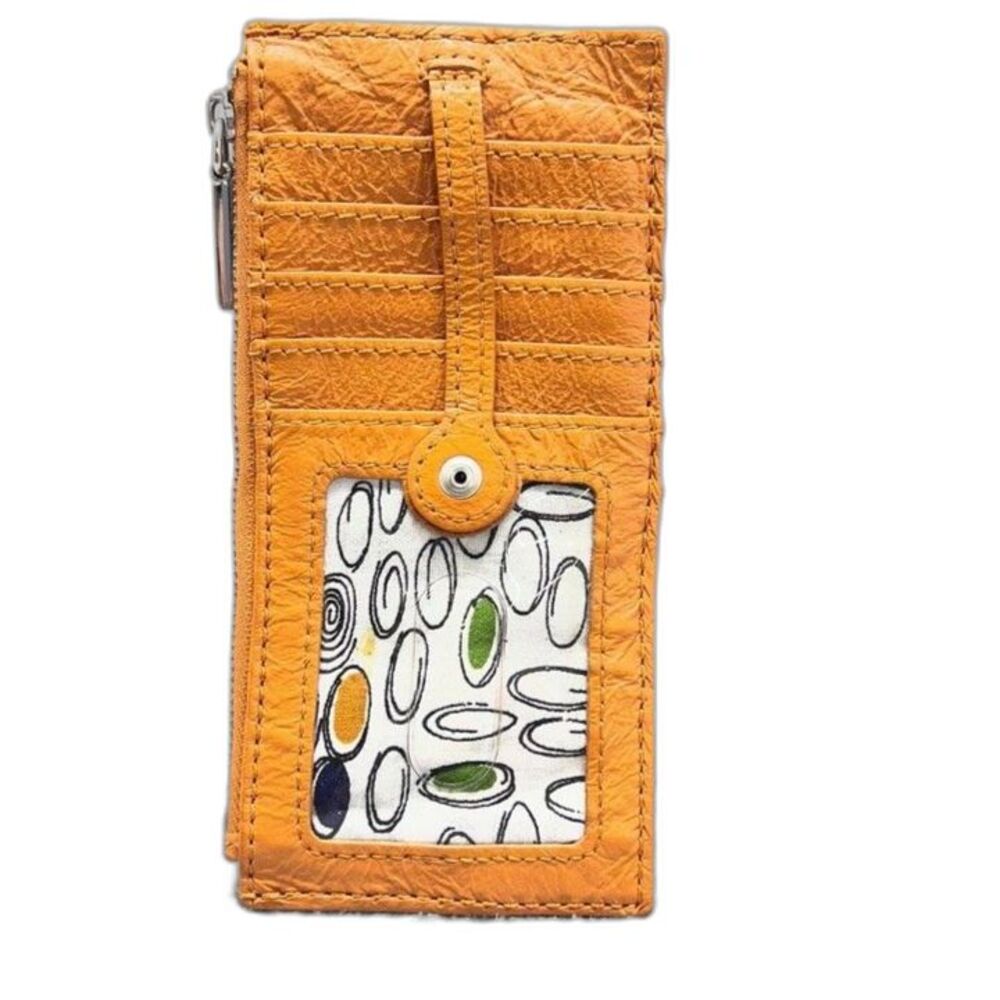 HOBO genuine leather card wallet orange